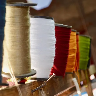 Mango Yarn Dyed Stripes with Ivory Stripe